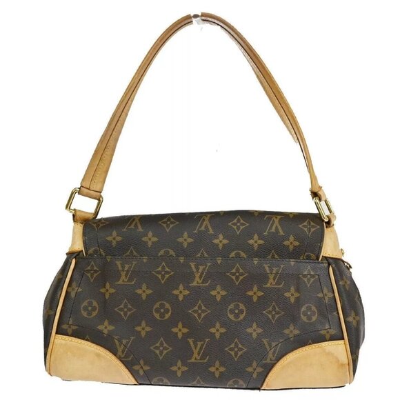 Auth LOUIS VUITTON Logo Beverly MM Shoulder Bag Monogram Leather - Picture 3 of 16